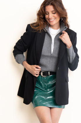 Drykorn |  Soft knitted rib cardigan | grey 