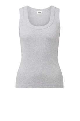 Drykorn |  Baby rib singlet Tavira | grey 