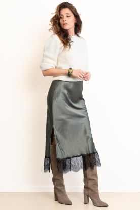 Look Shiny skirt with lace