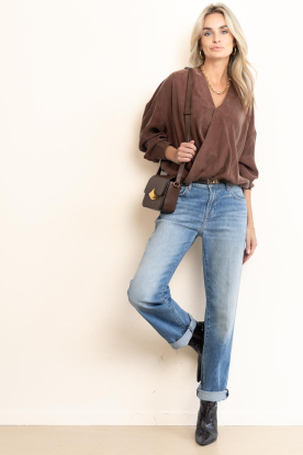 Look Cupro viscose wrap top Wrap