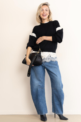 Look Soft sweater with stripe detail Rosi