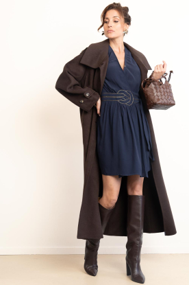Look Viscose overslag jurk Craon