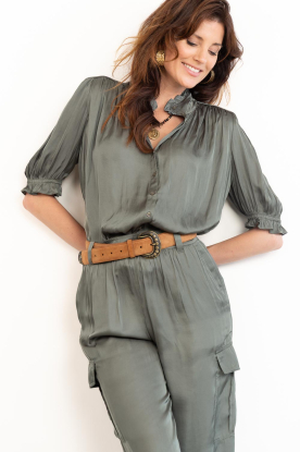 ba&sh |  Satin blouse Camila | green 