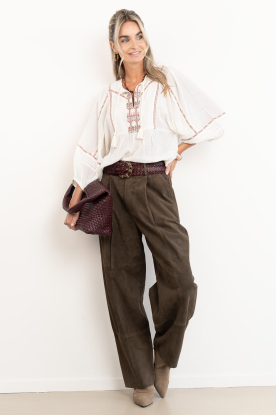 Look Cotton embroidered blouse Poeme