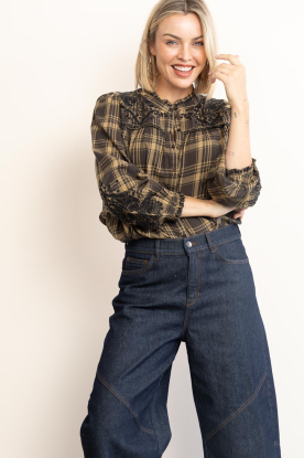 ba&sh |  Checked blouse Kaela | green 