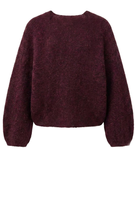 ba&sh |  Alpaca mohair blend cardigan Isaac | burgundy 