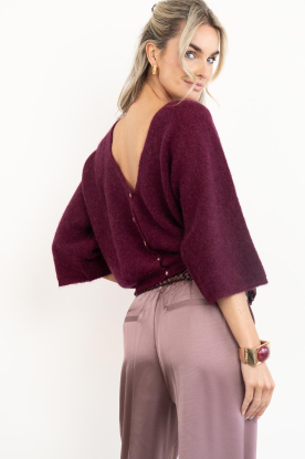 ba&sh |  Alpaca mohair blend cardigan Isaac | burgundy 