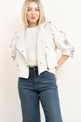 ba&sh |  Cardigan with  Azteca print Elda | natural 