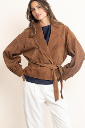 ba&sh |  Suède short trench Manon | camel 