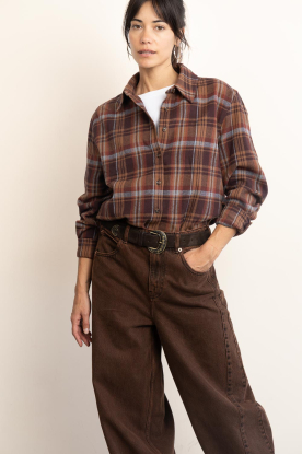 ba&sh |  Checked blouse Roxea | bruin 