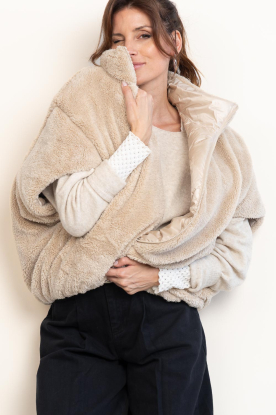 Deblon |  Reversible teddy bodywarmer Hazel | natural 