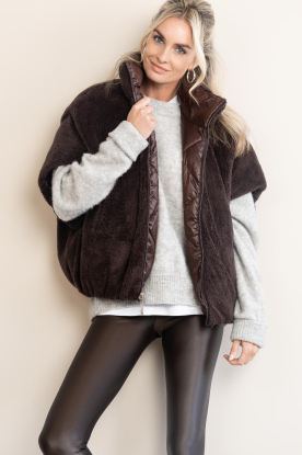 Deblon |  Teddy rev. bodywarmer Bowie | dusk brown 