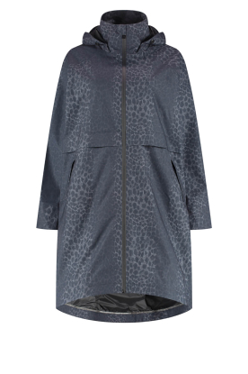 Deblon | Panterprint regenjas Romy | blauw 