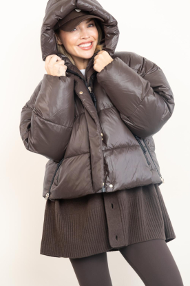 Deblon | Puffer jas Selma | bruin 