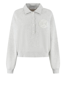 Deblon |  Polo sweater with logo | grey 