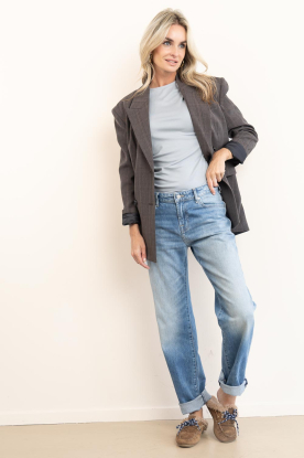 Toral |  Suede slip-on mules with sheepskin Blanche | camel 