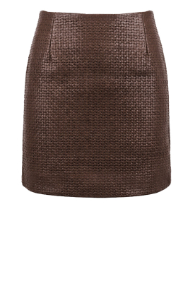 March23 |  Faux leather mini skirt Seattle | brown 