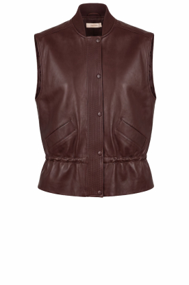 March23 |  Lamb leather singlet Antwerp | brown 