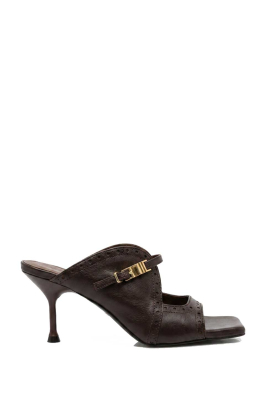 March23 |  Sandal with heel Raven | plum brown 