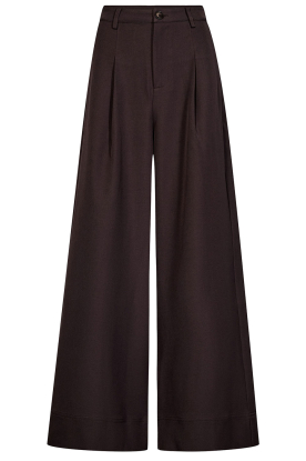 Co'Couture |  Pleated trousers Luna | brown 