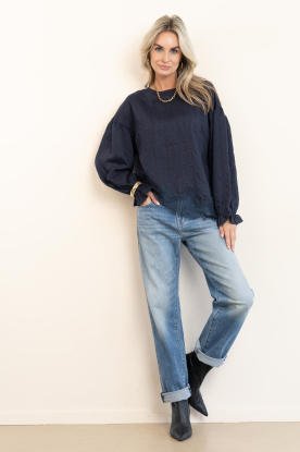 Look Asymmetrical top with lace detal Meli
