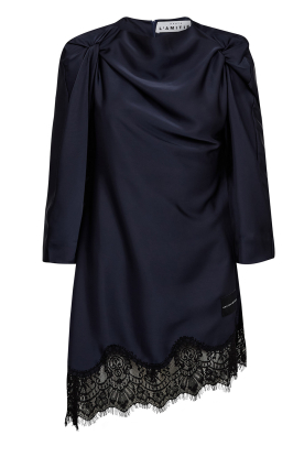Haute L'Amitié |  Satin lace dress Naomi | blue 