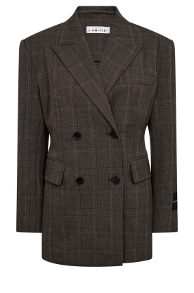 Haute L'Amitié |  Fitted double-breasted blazer Waist | brown 