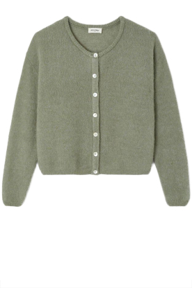 American Vintage |  Soft alpaca cardigan Vitow | green 