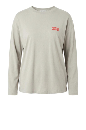 American Vintage |  Boxy fit longsleeve with logo Gix | grey 