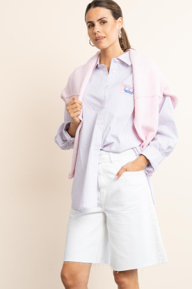 American Vintage |  Cotton stripe blouse Soabird | pink 