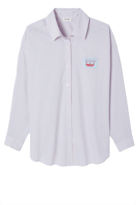 American Vintage |  Cotton stripe blouse Soabird | pink 