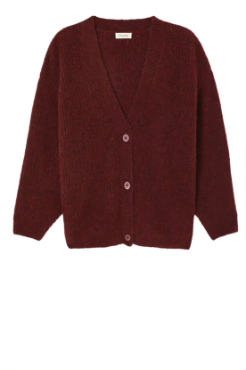American Vintage |  Knitted oversized cardigan | burgundy 