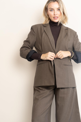Co'Couture |  Fitted blazer Prestan | taupe 