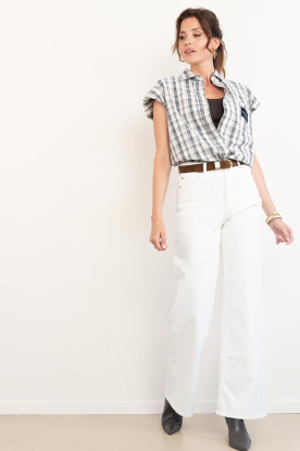 Look Sleeveless checkered blouse Rixt