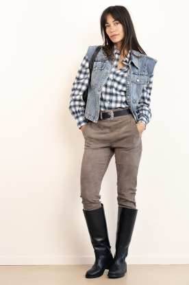 Look Flanel ruit blouse Nicolina
