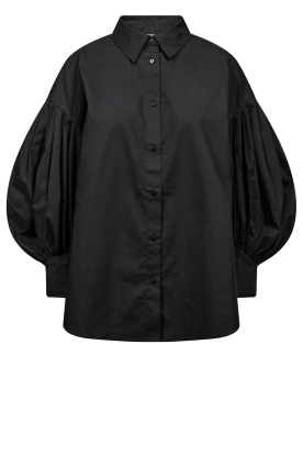Co'Couture |  Blouse with sleeve detail Roseline | black 