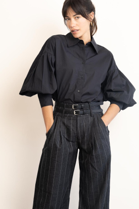 Co'Couture |  Blouse with sleeve detail Roseline | black 
