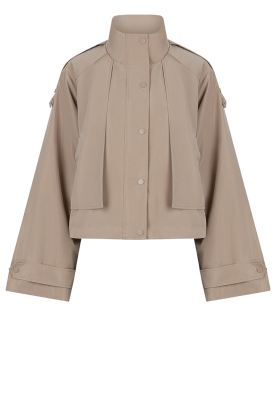 Dante6 |  Cropped cape trenchcoat Duane | taupe 