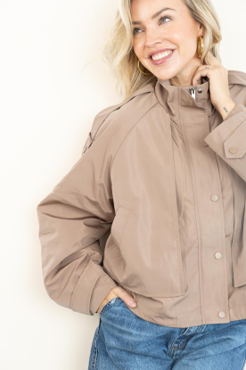 Dante6 |  Cropped cape trenchcoat Duane | taupe 