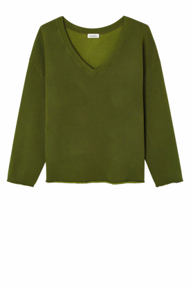 American Vintage |  Soft V-neck sweater Nis | green 