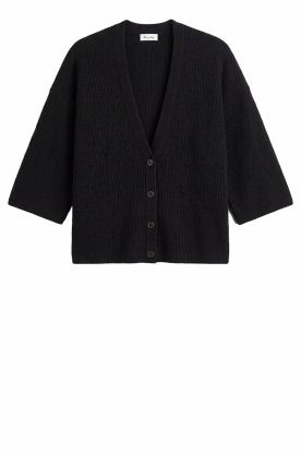 American Vintage |  Oversized knitted cardigan Lezzard | black 