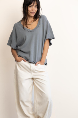 American Vintage |  Soft boxy sweater Ouragan | gray 