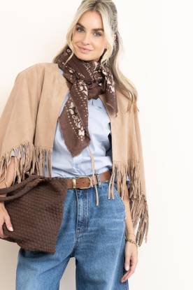 Little Soho |  Viscose Paisley scarf Marina | brown 