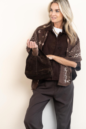 Little Soho |  Viscose Paisley scarf Marina | brown 