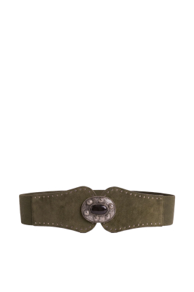Little Soho |  Faux leather belt Soho | green 
