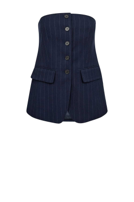 Co'Couture | Pinstipe bustier Gabie | blauw 